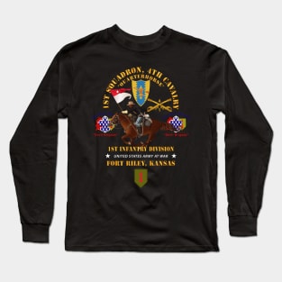 1st Squadron, 4th Cavalry - 1st Inf Div - Devil Bde - Ft Riley, KS w Rider X 300 Long Sleeve T-Shirt